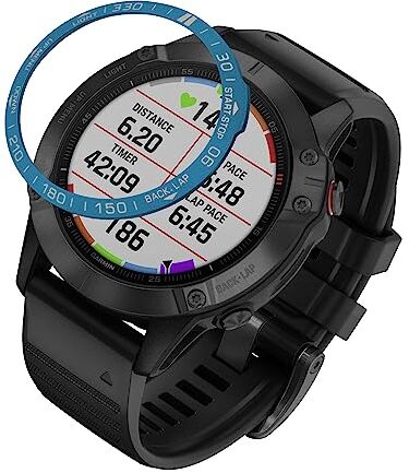 kwmobile Protezione Display Compatibile con Garmin Fenix 7 Fitness-tracker Sticker Proteggi-schermo per Smart-Watch blu/argento