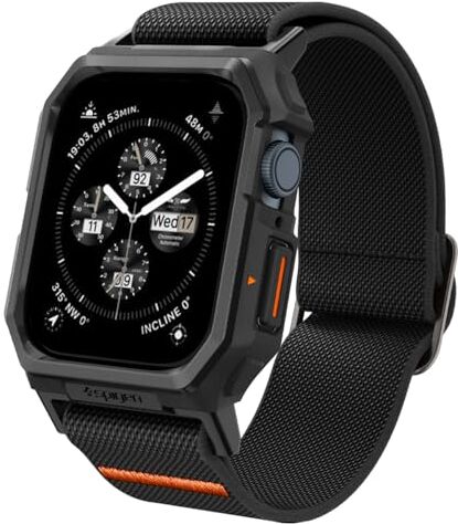 Spigen Cover con Cinturino Lite Fit Pro Compatibile con Apple Watch Serie 9/8/7 45mm Nero Opaco