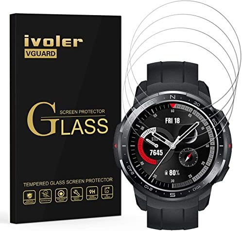 iVoler 4 Pezzi Vetro Temperato per Garmin Forerunner 165 / Xiaomi Watch S3 / Xiaomi Watch 2 PRO/Amazfit Cheetah PRO, Pellicola Protettiva Protezione Schermo Anti Graffio, Durezza 9H, Senza Bolle