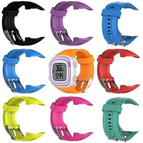 Enkomy Braccialetto di ricambio, cinturino regolabile in morbido silicone in sostituzione con lo strumento per Garmin Forerunner 10 / Forerunner 15 GPS Running Watch