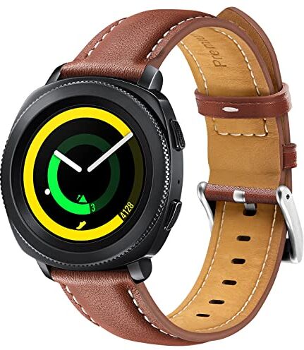 Generic Cinturino per orologio per Samsung Galaxy Watch Active/Active 2, in pelle, 20 mm, compatibile con Samsung Galaxy Watch 4 40 mm/44 mm/Amazfit GTR 42 mm/Amazfit GTS/Amazfit Bip