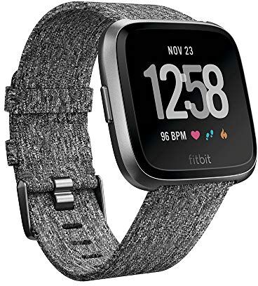 Fitbit Versa Edizione Speciale con Rilevazione del Battito Cardiaco, oltre 4 Giorni di Autonomia della Batteria, Resistente All'acqua, Grigio