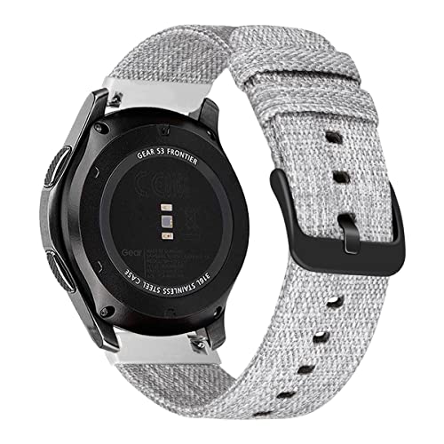 MroTech Cinturino Compatibile con Samsung Galaxy Watch 3 45 mm/Galaxy Watch 46 mm SM-R800/Huawei GT 2 46 mm, 22 mm Cinturini Sportivi Ricambio per Samsung Gear S3 Frontier Bracciale in Tessuto Beige