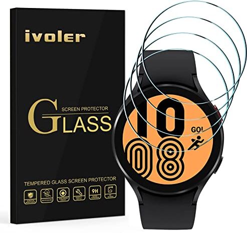 iVoler 4 Pezzi Pellicola Protettiva in Vetro Temperato per Samsung Galaxy Watch 6/5 / 4 44mm / Garmin Fenix 7X PRO/Fenix 7X 51mm / Epix PRO Gen 2 51mm / Forerunner 955 46.5mm / Polar Vantage V2