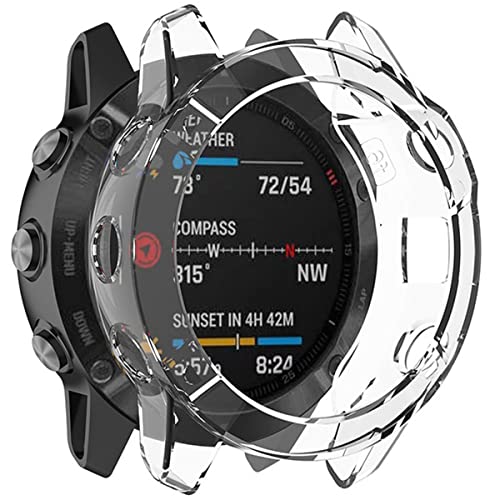 ibasenice Compatibile con Garmin Fenix 6X Pro/Fenix 6X Sapphire/Fenix 6X Pro Solar Cover Pellicola protettiva [Anti-graffio] TPU HD Ultra Thin