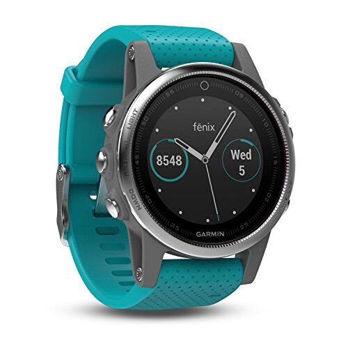 Garmin Fenix 5s Orologio Sportivo, Argento/Turchese