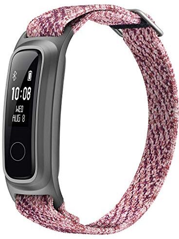 Honor Band 5 Sport Smartwatch, Ecologica Fibra Braccialetto con 2-Vie Indossare Activity Tracker Braccialetto per Nuoto in Esecuzione Pallacanestro, Sakura Rosa