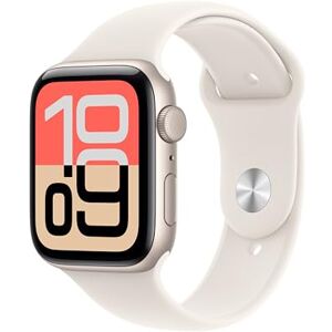 Apple Watch SE 3 GPS, Cassa 44 mm in alluminio galassia con Cinturino Sport galassia S/M Apple Watch SE 3 GPS, Cassa 44 mm in alluminio galassia con Cinturino Sport galassia S/M