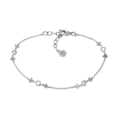 Emporio Armani Bracciale da donna in argento sterling con chiusura a moschettone Emporio Armani Bracciale da donna in argento sterling con chiusura a moschettone