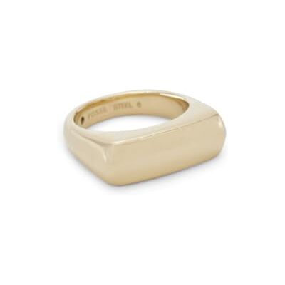 Fossil Anelli a fascia da donna in acciaio inossidabile, Tono oro, 5 Fossil Anelli a fascia da donna in acciaio inossidabile, Tono oro, 5