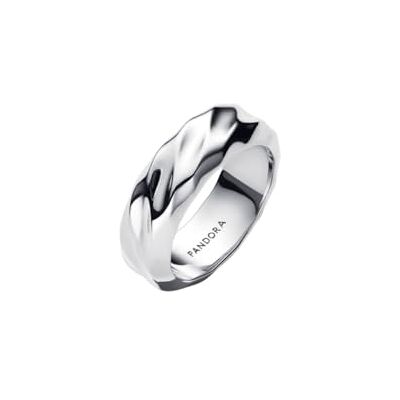PANDORA Rippled sterling silver ring PANDORA Rippled sterling silver ring