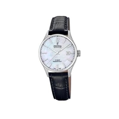 Festina Swiss Made Orologio Donna Analogico in Pelle Nero Festina Swiss Made Orologio Donna Analogico in Pelle Nero