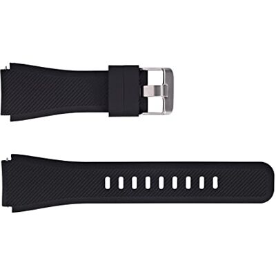 SYSTEM-S Cinturino flessibile in silicone 20 mm per Huawei Watch 2 Smartwatch Nero SYSTEM-S Cinturino flessibile in silicone 20 mm per Huawei Watch 2 Smartwatch Nero