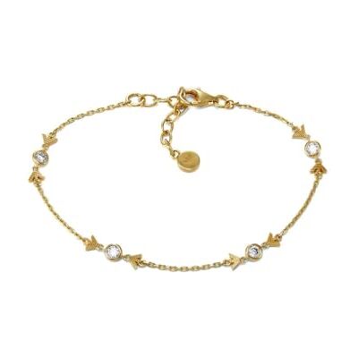 Giorgio Armani Bracciale donna in argento con chiusura a moschettone o a cursore, Oro giallo Giorgio Armani Bracciale donna in argento con chiusura a moschettone o a cursore, Oro giallo