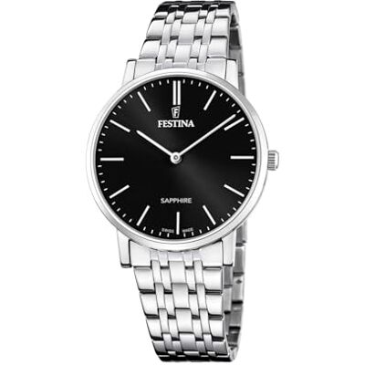 Festina Swiss Made Orologio Uomo in Acciaio Inox. 316l Argentato Festina Swiss Made Orologio Uomo in Acciaio Inox. 316l Argentato