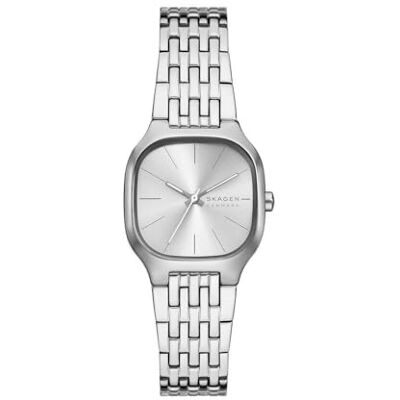 Skagen Orologio Mellem Lille per donna, movimento al quarzo a tre lancette con cinturino in acciaio inossidabile, 28 mm, Tono argento Skagen Orologio Mellem Lille per donna, movimento al quarzo a tre lancette con cinturino in acciaio inossidabile, 28 mm, Tono argento