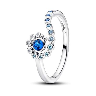PANDORA Disney Moana sterling silver ring with clear cubic zirconia, icy green, icy blue, royal blue and london blue crystal PANDORA Disney Moana sterling silver ring with clear cubic zirconia, icy green, icy blue, royal blue and london blue crystal