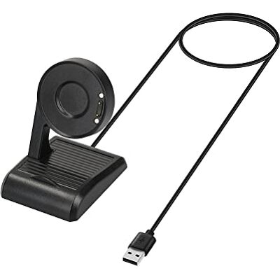 kwmobile Caricabatterie Orologio Fitness Compatibile con Ticwatch Pro 5 / Pro 3 / Pro 3 Lite / E3 USB Charger Smart Watch Stand Caricatore Smartwatch con Filo 100 cm kwmobile Caricabatterie Orologio Fitness Compatibile con Ticwatch Pro 5 / Pro 3 / Pro 3 Lite / E3 USB Charger Smart Watch Stand Caricatore Smartwatch con Filo 100 cm