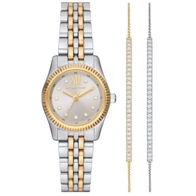 Michael Kors Orologio Lexington da donna, movimento al quarzo a tre lancette da 26 mm con cinturino in acciaio inossidabile Michael Kors Orologio Lexington da donna, movimento al quarzo a tre lancette da 26 mm con cinturino in acciaio inossidabile