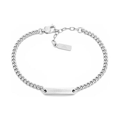Emporio Armani Bracciale da uomo in acciaio inossidabile o con perline con chiusura a moschettone Emporio Armani Bracciale da uomo in acciaio inossidabile o con perline con chiusura a moschettone