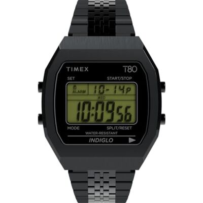 Timex TW2W91600 80, Orologio da uomo da 36 mm, con cinturino in acciaio inox nero, quadrante digitale e cassa in acciaio inox Timex TW2W91600 80, Orologio da uomo da 36 mm, con cinturino in acciaio inox nero, quadrante digitale e cassa in acciaio inox