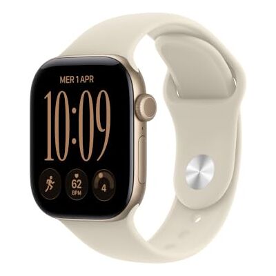 Apple Watch Series 12 GPS 42 mm Smartwatch Cassa in alluminio color oro chiaro con cinturino Sport sabbia S/M Apple Watch Series 12 GPS 42 mm Smartwatch Cassa in alluminio color oro chiaro con cinturino Sport sabbia S/M