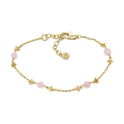 Emporio Armani Bracciale da donna in acciaio inossidabile o ottone con chiusura a moschettone tono oro Emporio Armani Bracciale da donna in acciaio inossidabile o ottone con chiusura a moschettone tono oro