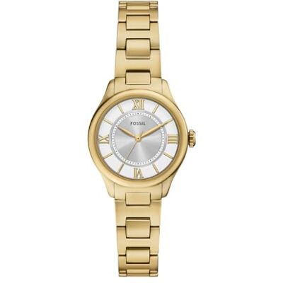 Fossil Orologio Gilmore per donna, Movimento al quarzo a tre lancette con cinturino in acciaio inossidabile o in pelle Fossil Orologio Gilmore per donna, Movimento al quarzo a tre lancette con cinturino in acciaio inossidabile o in pelle