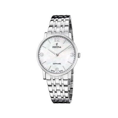 Festina Swiss Made Orologio Donna in Acciaio Inox. 316l Argentato Festina Swiss Made Orologio Donna in Acciaio Inox. 316l Argentato