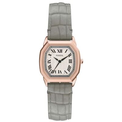 Fossil Orologio Harlow da donna, movimento al quarzo a tre lancette con cinturino in acciaio inossidabile o in pelle Fossil Orologio Harlow da donna, movimento al quarzo a tre lancette con cinturino in acciaio inossidabile o in pelle