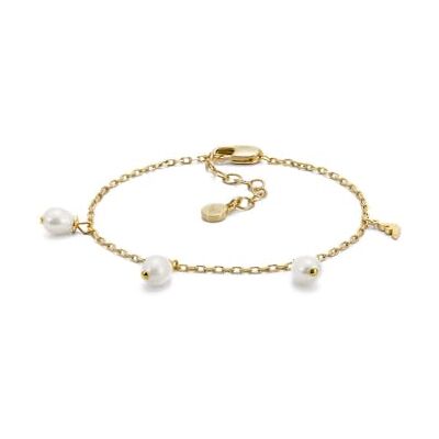 Emporio Armani Bracciale da donna in acciaio inossidabile o ottone con chiusura a moschettone tono oro Emporio Armani Bracciale da donna in acciaio inossidabile o ottone con chiusura a moschettone tono oro