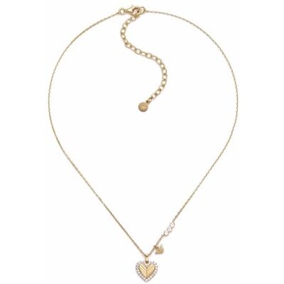 Giorgio Armani Collana da donna in acciaio inossidabile o argento sterling con chiusura a moschettone, Oro lucido Giorgio Armani Collana da donna in acciaio inossidabile o argento sterling con chiusura a moschettone, Oro lucido
