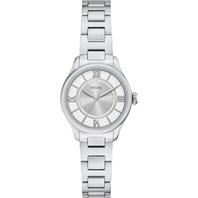 Fossil Orologio Gilmore per donna, Movimento al quarzo a tre lancette con cinturino in acciaio inossidabile o in pelle Fossil Orologio Gilmore per donna, Movimento al quarzo a tre lancette con cinturino in acciaio inossidabile o in pelle