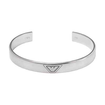 Emporio Armani Bracciale bangle aperto in acciaio inossidabile da uomo Emporio Armani Bracciale bangle aperto in acciaio inossidabile da uomo