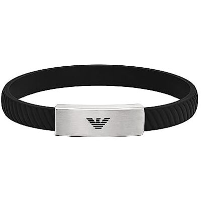 Emporio Armani Bracciale da uomo in acciaio inox, lunghezza: 185-195mm, larghezza: 30mm, altezza: 9mm, Emporio Armani Bracciale da uomo in acciaio inox, lunghezza: 185-195mm, larghezza: 30mm, altezza: 9mm,