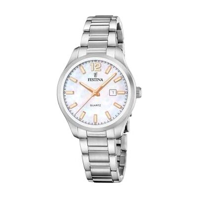 Festina Orologio Donna Analogico in Acciaio Inossidabile 316l Argentato Festina Orologio Donna Analogico in Acciaio Inossidabile 316l Argentato