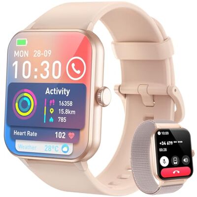 Blackview Smartwatch Uomo Donna, Effettua e Rispondi alle Chiamate,1,85'' Orologio Intelligente Fitness,Cardiofrequenzimetro, Monitoraggio del Sonno, Calcolatori per Android iOS Blackview Smartwatch Uomo Donna, Effettua e Rispondi alle Chiamate,1,85'' Orologio Intelligente Fitness,Cardiofrequenzimetro, Monitoraggio del Sonno, Calcolatori per Android iOS