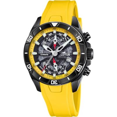 Lotus Orologio Uomo Analogico in Gomma Giallo Lotus Orologio Uomo Analogico in Gomma Giallo