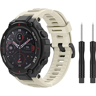 MoKo Cinturino Sportivo Compatibile con Amazfit T-Rex/T-Rex Pro, Beige MoKo Cinturino Sportivo Compatibile con Amazfit T-Rex/T-Rex Pro, Beige