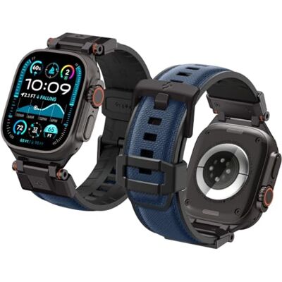 Spigen Dura Pro Armor Cinturino Nylon TPU Compatibile con Apple Watch Ultra 3/2/1 49mm, Series 11/10 46mm, Series 9/8/7-4/SE 45mm, 44mm Blu Navy Spigen Dura Pro Armor Cinturino Nylon TPU Compatibile con Apple Watch Ultra 3/2/1 49mm, Series 11/10 46mm, Series 9/8/7-4/SE 45mm, 44mm Blu Navy