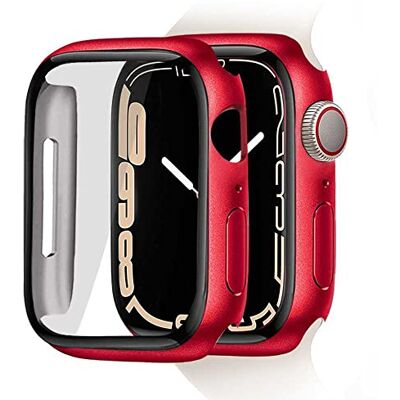 OcioDual Custodia protettiva compatibile con Apple Watch Series 8/7 45mm I Custodia ultra sottile a protezione completa, resistente ai graffi e alle cadute-Rosso OcioDual Custodia protettiva compatibile con Apple Watch Series 8/7 45mm I Custodia ultra sottile a protezione completa, resistente ai graffi e alle cadute-Rosso