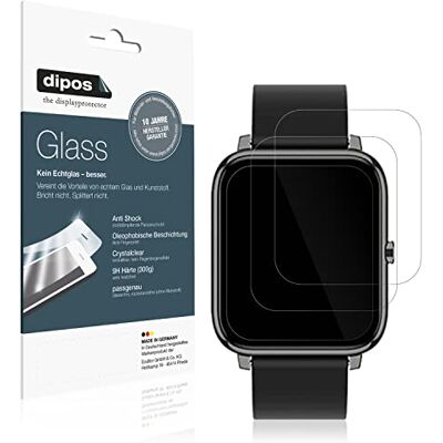 dipos 2x Pellicola Protettiva 9H trasparente per Popglory Smartwatch dipos 2x Pellicola Protettiva 9H trasparente per Popglory Smartwatch