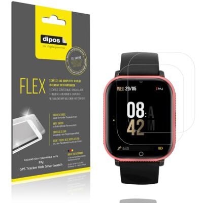 dipos FLEX 2x Pellicola Protettiva per PAJ GPS Tracker Kids Smartwatch dipos FLEX 2x Pellicola Protettiva per PAJ GPS Tracker Kids Smartwatch