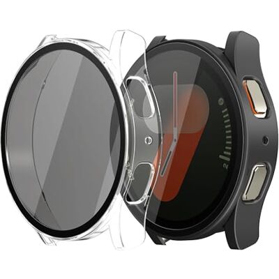 kwmobile 2x Cover Smartwatch Compatibile con Samsung Galaxy Watch 7 44mm Cover Protezione Privacy in Vetro per Orologio Fitness trasparente/nero kwmobile 2x Cover Smartwatch Compatibile con Samsung Galaxy Watch 7 44mm Cover Protezione Privacy in Vetro per Orologio Fitness trasparente/nero