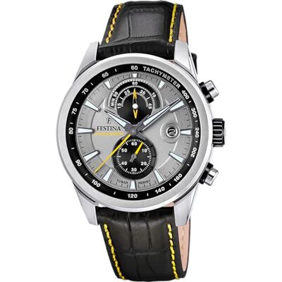Festina Orologio Uomo in Acciaio Inossidabile e Pelle Nero F20695/4 Festina Orologio Uomo in Acciaio Inossidabile e Pelle Nero F20695/4