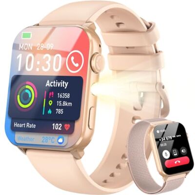 Blackview Smartwatch Uomo Donna, Effettua e Rispondi alle Chiamate,1,91'' Orologio Intelligente 100+ Modalità Sportive/Sonno/Cardiofrequenzimetro/SpO2/ Torcia per Android IOS Blackview Smartwatch Uomo Donna, Effettua e Rispondi alle Chiamate,1,91'' Orologio Intelligente 100+ Modalità Sportive/Sonno/Cardiofrequenzimetro/SpO2/ Torcia per Android IOS