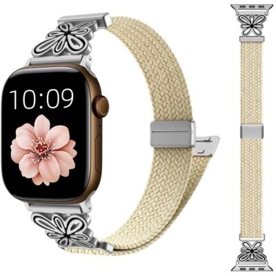TiMOVO Cinturino Magnetico Compatibile con Apple Watch Cinturini da Donna Cinturino Metallico per Orologio de 38/40/41/42mm, Cinturini in Nylon per iWatch Series 12 11 10 9 8 7 6 5 4 3 2 1, SE 3/2/1 TiMOVO Cinturino Magnetico Compatibile con Apple Watch Cinturini da Donna Cinturino Metallico per Orologio de 38/40/41/42mm, Cinturini in Nylon per iWatch Series 12 11 10 9 8 7 6 5 4 3 2 1, SE 3/2/1