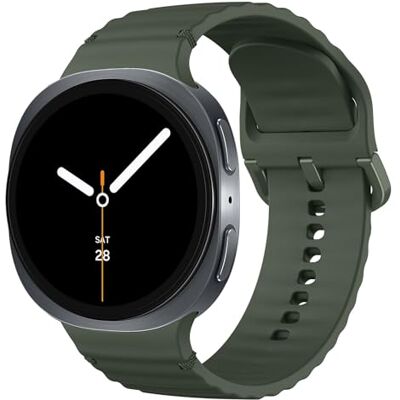 MoKo Silicone Cinturino per Samsung Galaxy Watch 8 Cinturino 40mm 44mm/Galaxy Watch 8 Classic 46mm, Strap Sportivo Morbido e Impermeabile per Uomo Donna, Verde Scuro MoKo Silicone Cinturino per Samsung Galaxy Watch 8 Cinturino 40mm 44mm/Galaxy Watch 8 Classic 46mm, Strap Sportivo Morbido e Impermeabile per Uomo Donna, Verde Scuro