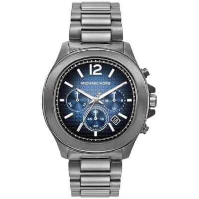 Michael Kors Orologio Sage da uomo, movimento cronografo al quarzo 44 mm con cinturino in acciaio inossidabile, 44 mm, Grigio scuro Michael Kors Orologio Sage da uomo, movimento cronografo al quarzo 44 mm con cinturino in acciaio inossidabile, 44 mm, Grigio scuro