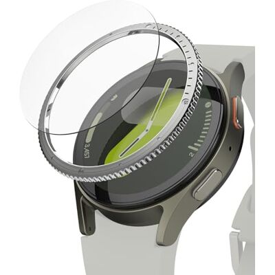 Ringke Bezel Styling & Glass Compatibile con Cover Samsung Galaxy Watch 7 40mm, (Combo) Ghiera Anti Graffio Stainless Steel Adesivo Accessorio con Protezione Dello Schermo 40-03 (ST) Silver Ringke Bezel Styling & Glass Compatibile con Cover Samsung Galaxy Watch 7 40mm, (Combo) Ghiera Anti Graffio Stainless Steel Adesivo Accessorio con Protezione Dello Schermo 40-03 (ST) Silver